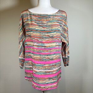 Thakoon Multicolor Silk Pullover Silk Top Size 6